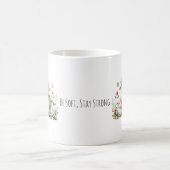 Schattigee lammeren met bloemen en patchwork accen koffiemok (Center)