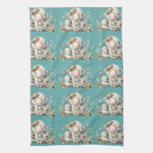 Schattigee lammeren met bloemen en patchwork accen theedoek (Verticaal)