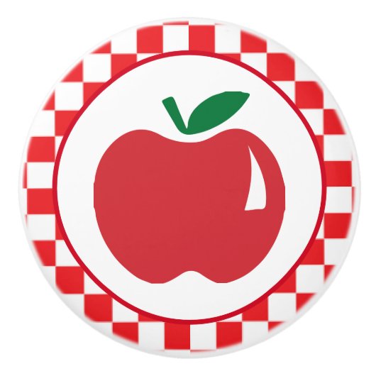 Schattigee Land appel check Keramische Knop (Voorkant)