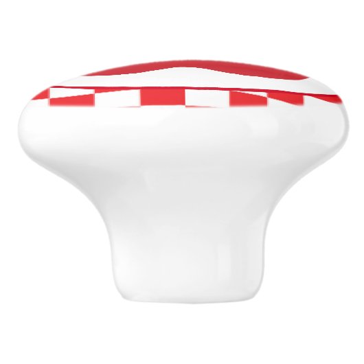 Schattigee Land appel check Keramische Knop (Zijkant)