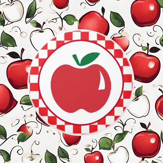 Schattigee Land appel check Keramische Knop