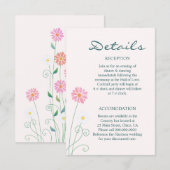 Schattigee land madeliefjes bruiloft behuizingen informatiekaartje (Voorkant / Achterkant)