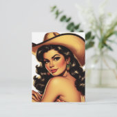 Schattigee land-pin-up briefkaart (Staand voorkant)