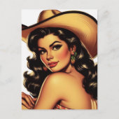 Schattigee land-pin-up briefkaart (Voorkant)