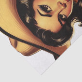 Schattigee land-pin-up tissuepapier (Detail)