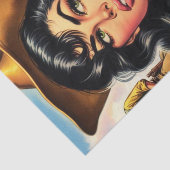 Schattigee  land Pin-up Tissuepapier (Detail)