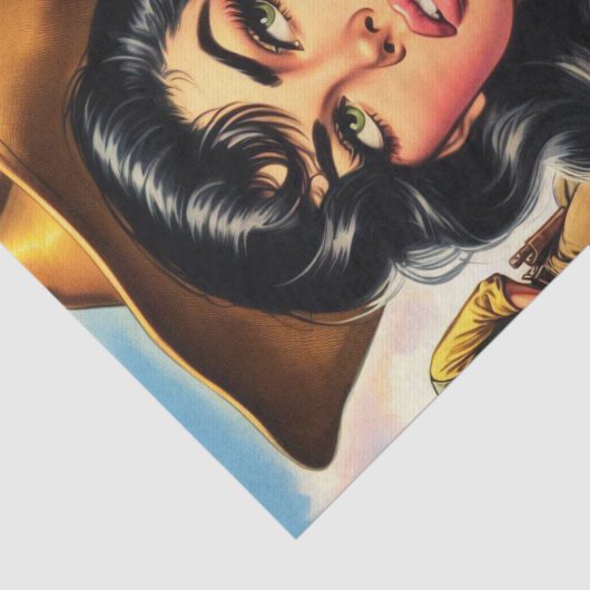 Schattigee  land Pin-up Tissuepapier (Detail)