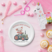 Schattigee landbouwhuisdieren Baby shower van vark Papieren Bordje (Feest)