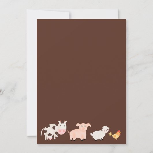 Schattigee landbouwhuisdieren boerenerf neutraal b kaart (Achterkant)