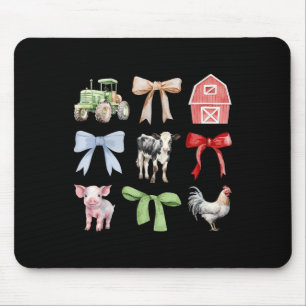 Schattigee landbouwhuisdieren Koe Varkenskip Coque Muismat
