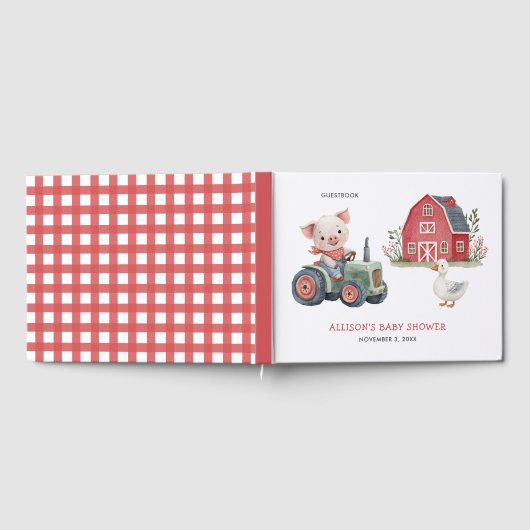 Schattigee landbouwhuisdieren Varkenshouderij Baby Gastenboek (Volledig)