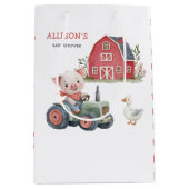 Schattigee landbouwhuisdieren Varkenshouderij Baby Medium Cadeauzakje (Voorkant)