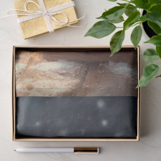 Schattigee landmuis en rustieke lantaarn decoupage tissuepapier (Geschenk)