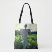 Schattigee landtuin vogelverschrikker tote bag (Voorkant)