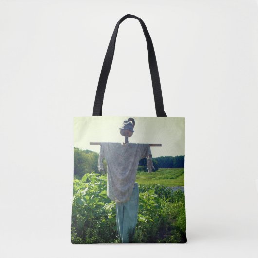 Schattigee landtuin vogelverschrikker tote bag (Voorkant)