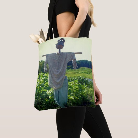 Schattigee landtuin vogelverschrikker tote bag (Dichtbij)