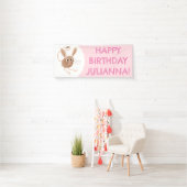Schattigee lange ooren jerboa cartoon verjaardag spandoek (Insitu)