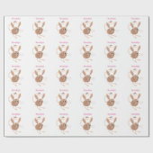 Schattigee lange oren jerboa cartoon illustratie cadeaupapier (Vlak)