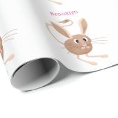 Schattigee lange oren jerboa cartoon illustratie cadeaupapier (Rol Hoek)