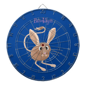 Schattigee lange oren jerboa cartoon illustratie dartbord