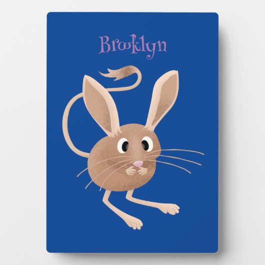 Schattigee lange oren jerboa cartoon illustratie fotoplaat (voorkant)