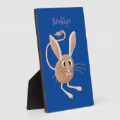 Schattigee lange oren jerboa cartoon illustratie fotoplaat (Zijkant)