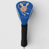 Schattigee lange oren jerboa cartoon illustratie golfheadcover (Voorkant)