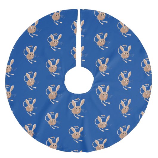 Schattigee lange oren jerboa cartoon illustratie kerstboom rok (Voorkant)