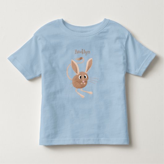 Schattigee lange oren jerboa cartoon illustratie kinder shirts (Voorkant)