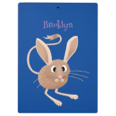 Schattigee lange oren jerboa cartoon illustratie klembord (Achterkant)