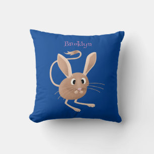 Schattigee lange oren jerboa cartoon illustratie kussen