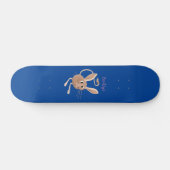 Schattigee lange oren jerboa cartoon illustratie persoonlijk skateboard (Horizontaal)