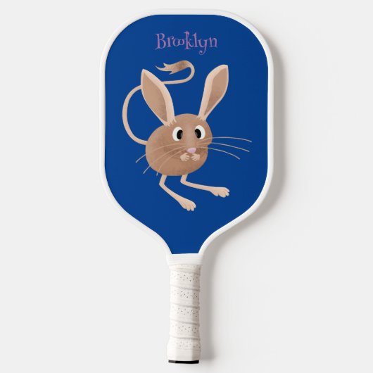 Schattigee lange oren jerboa cartoon illustratie pickleball paddle (Achterkant)