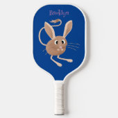 Schattigee lange oren jerboa cartoon illustratie pickleball paddle (Voorkant)