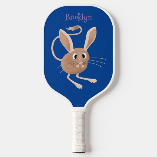 Schattigee lange oren jerboa cartoon illustratie pickleball paddle (Voorkant)