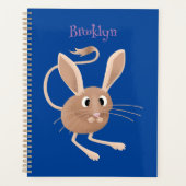 Schattigee lange oren jerboa cartoon illustratie planner (Voorkant)