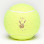 Schattigee lange oren jerboa cartoon illustratie tennisballen (Achterkant)