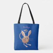 Schattigee lange oren jerboa cartoon illustratie tote bag (Achterkant)