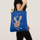 Schattigee lange oren jerboa cartoon illustratie tote bag (Dichtbij)