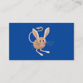 Schattigee lange oren jerboa cartoon illustratie visitekaartje (Achterkant)