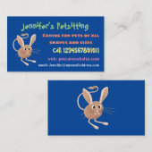 Schattigee lange oren jerboa cartoon illustratie visitekaartje (Voorkant / Achterkant)