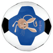 Schattigee lange oren jerboa cartoon illustratie voetbal (Gedraaid)
