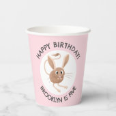 Schattigee lange oren jerboa gepersonaliseerde ver papieren bekers (Achterkant)