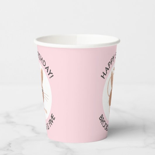 Schattigee lange oren jerboa gepersonaliseerde ver papieren bekers (Links)