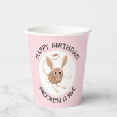 Schattigee lange oren jerboa gepersonaliseerde ver papieren bekers (Voorkant)