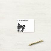 Schattigee langharige Chihuahua cartoon Post-it® Notes (Op bureau)