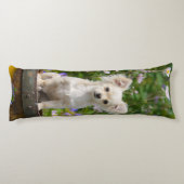 Schattigee langharige crème Chihuahua Dog Puppy kn Lichaamskussen (Achterkant)