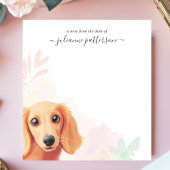 Schattigee langharige teckel hond gepersonaliseerd notitieblok