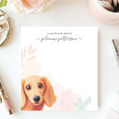 Schattigee langharige teckel hond gepersonaliseerd notitieblok