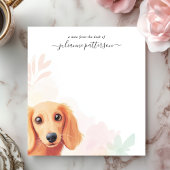 Schattigee langharige teckel hond gepersonaliseerd notitieblok